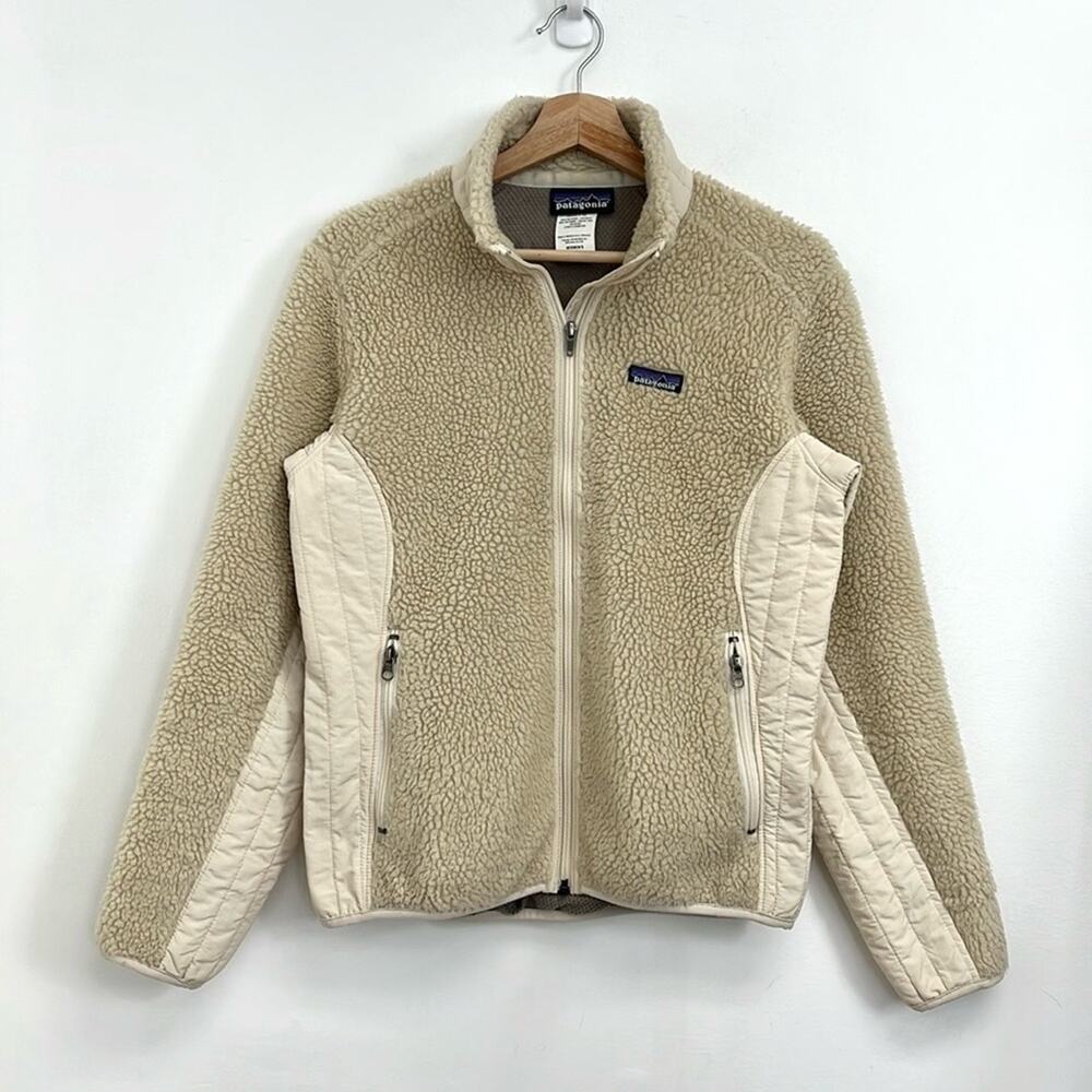 Patagonia Women's Beige Cream Sherpa Fleece Jacket